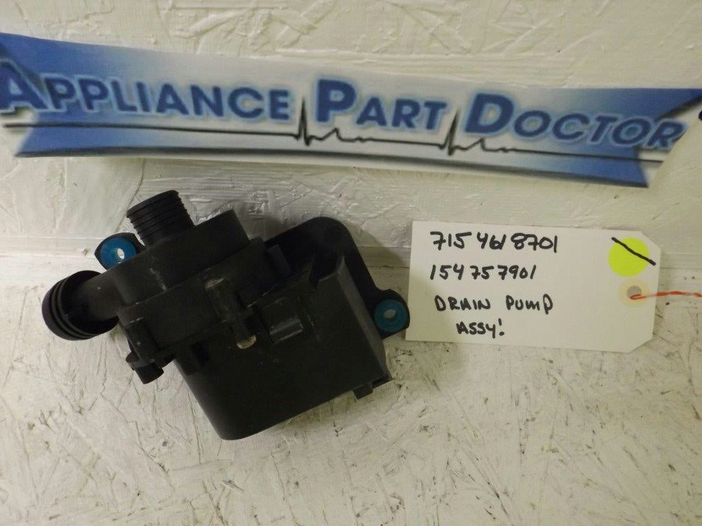 ELECTROLUX DISHWASHER 7154618701 154757901 DRAIN PUMP ASSY'. USED ELECTROLUX DISHWASHER 7154618701 154757901 DRAIN PUMP ASSY'. USED
